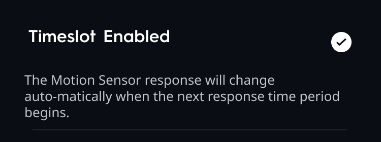 A screenshot of the Timeslot Period option being selected in the Cync app.