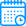 A blue calendar shaped icon